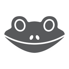 Frog glyph icon, animal and zoo, amphibian sign vector graphics, a solid pattern on a white background, eps 10.