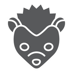 Hedgehog glyph icon, animal and zoo, pet sign vector graphics, a solid pattern on a white background, eps 10.
