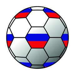 Fototapeta premium Ball Russland Flagge 