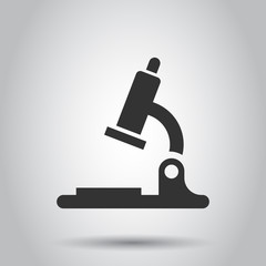 Microscope lab icon. Vector illustration. Business concept microscope pictogram.