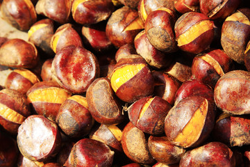 pile of Chinese chestnut, delicious snacks