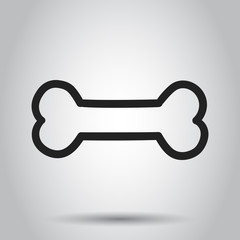 Dog bone toy icon. Hand drawn vector illustration. Business concept animal bone pictogram.
