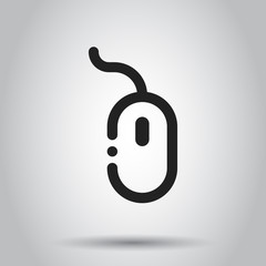 Computer Mouse icon. Vector illustration. Business concept mouse cursor pictogram.