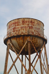 Rusty Water tower on Alcatraz