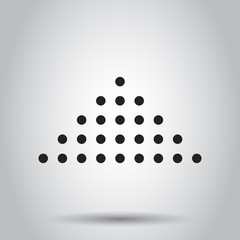 Arrow icon. Vector illustration. Business concept arrow dotted and flat pictogram.