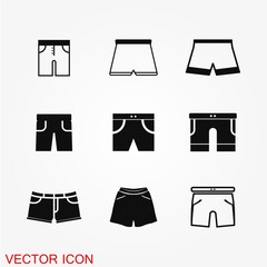 Short vector icon, pants symbol, modern, simple flat illustration