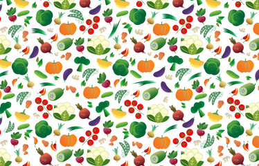 Background of different vegetables