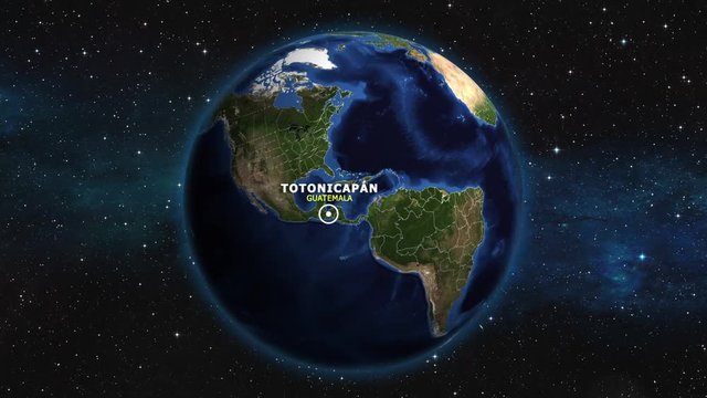 GUATEMALA TOTONICAPAN ZOOM IN FROM SPACE