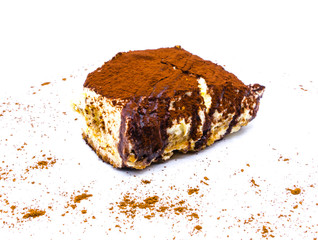 Fototapeta premium Tiramisu isoliert freisteller freigestellt