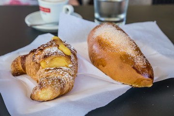 Morning brioches in Italy