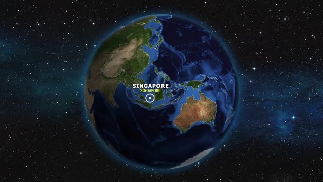 SINGAPORE SINGAPORE ZOOM IN FROM SPACE