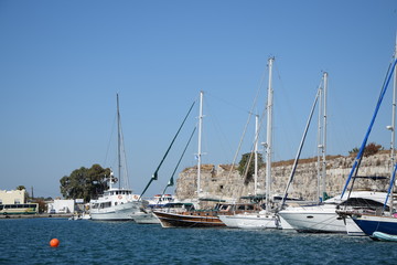 Obraz premium Hafen in Kos Stadt