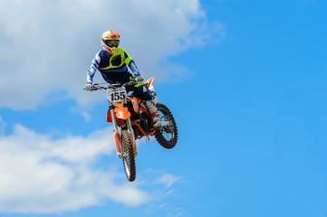 Obraz premium Motocross high jump