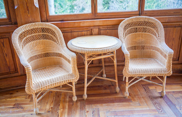 Old wicker chairs