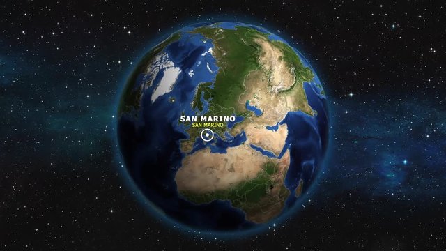 SAN MARINO SAN MARINO ZOOM IN FROM SPACE