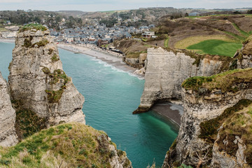 Obraz premium Normandie little coast city