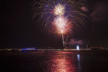 Fireworks at Weston-super-Mare Beach
