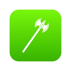 Poleaxe icon digital green for any design isolated on white vector illustration