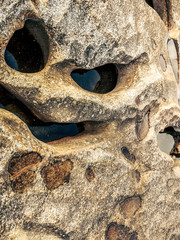 Background of rock surface with water