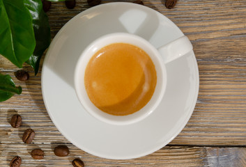 Espresso Aufnahme von Oben