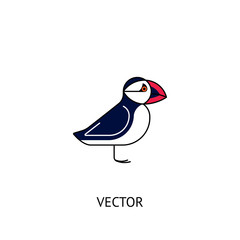 Puffin bird icon