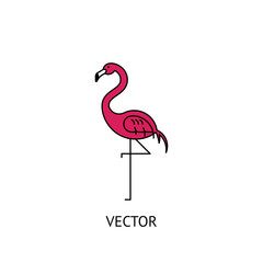Flamingo bird icon
