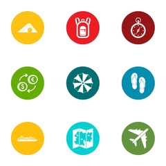 Money rest icons set. Flat set of 9 money rest vector icons for web isolated on white background