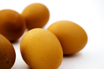 Eggs isolated on white background