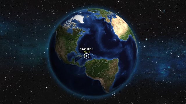 HAITI JACMEL ZOOM IN FROM SPACE