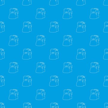 Cooling tower pattern vector seamless blue repeat for any use