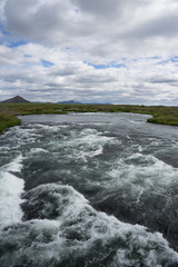 Fluss-Landschaft im Gebiet um den Mývatn-See / Nord-Island
