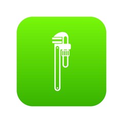 Pipe or monkey wrench icon digital green for any design isolated on white vector illustration