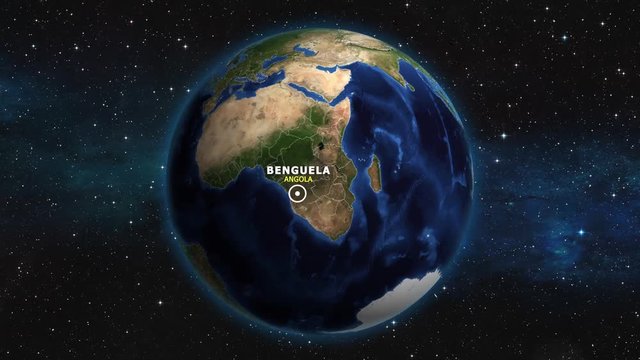 ANGOLA BENGUELA ZOOM IN FROM SPACE