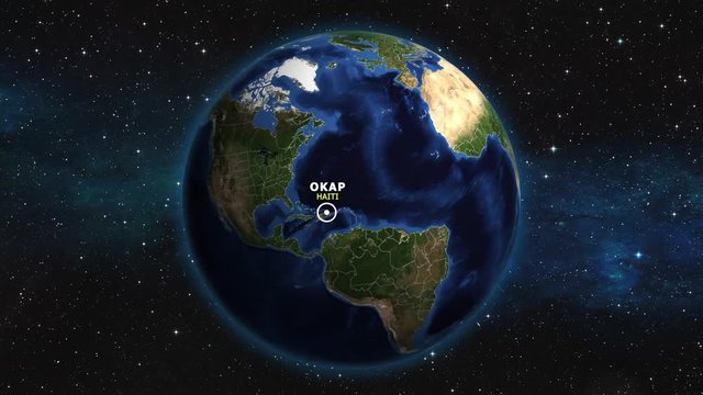 HAITI OKAP ZOOM IN FROM SPACE