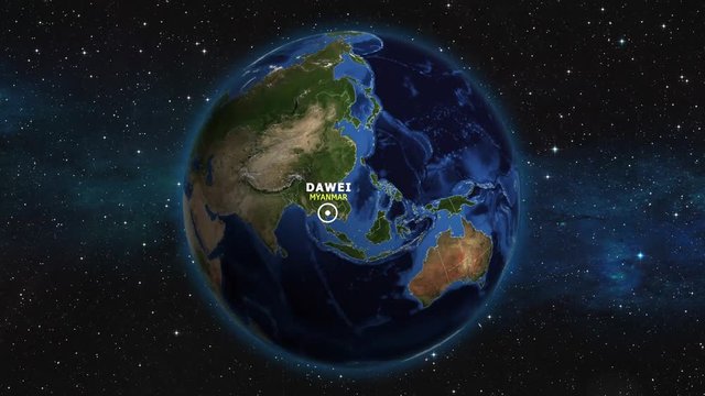 MYANMAR DAWEI ZOOM IN FROM SPACE
