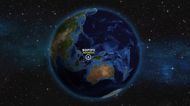 INDONESIA SOFIFI ZOOM IN FROM SPACE