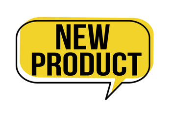 New product  speech bubble