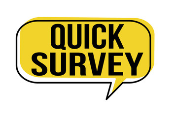 Quick survey speech bubble