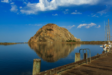 Morro Bay with still waters in the morning