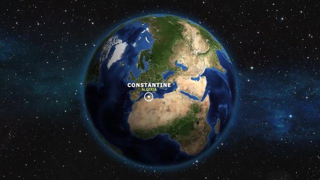 ALBANIA CONSTANTINE ZOOM IN FROM SPACE