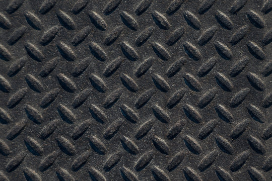 Grunge Wallpaper Industrial Checker Plate Background Texture with Worn Rusty Diamond Tread Pattern