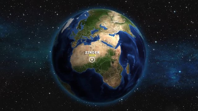 NIGER ZINDER ZOOM IN FROM SPACE