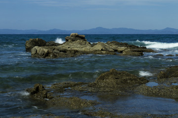 Fototapeta na wymiar Rocks of Punta Leona