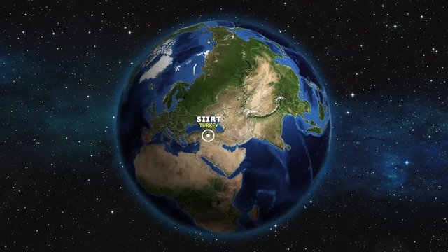 TURKEY SIIRT ZOOM IN FROM SPACE