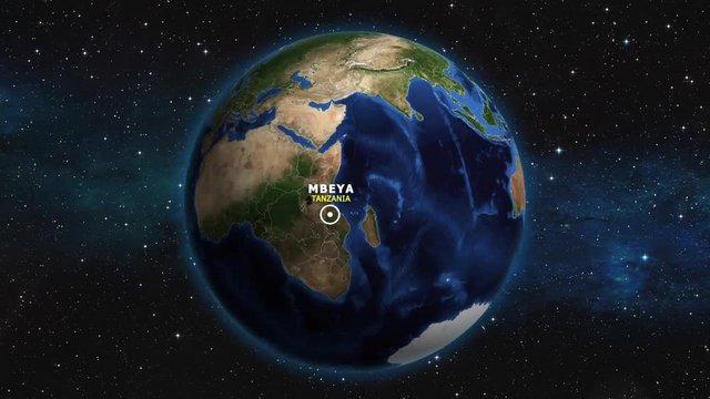 TANZANIA MBEYA ZOOM IN FROM SPACE