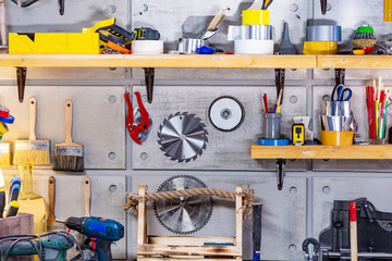 carpentry workshop equipped with the necessary tools
