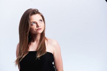 Fototapeta premium Studio portrait of young beautiful woman