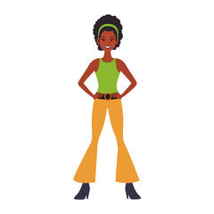 Disco woman cartoon vector illustration graphic design