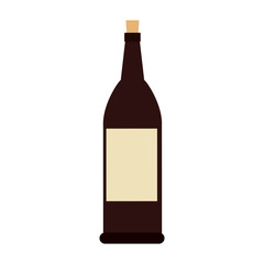 Wine bottle isolated vector illustration graphic design