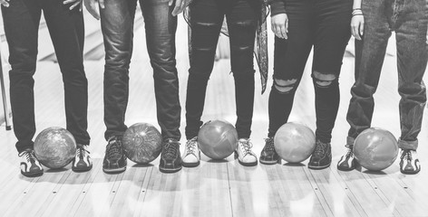 Time with friends at a bowling alley